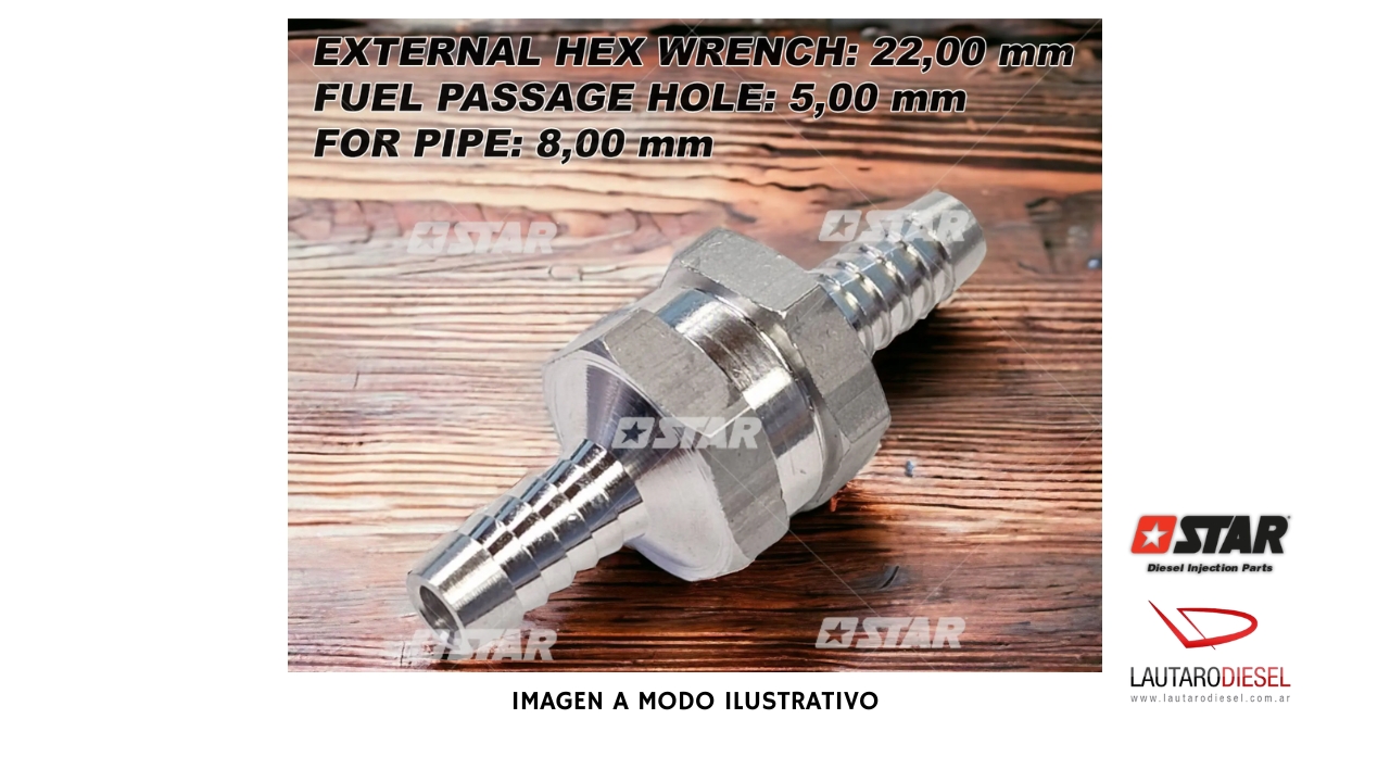Valvula Star Diesel antiretorno 8x8mm | 56102